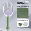electric mosquito swatter and mosquito killer lamp two-in-one usb rechargeable 1800mah lithium battery outdoor mosquito swatter with bottom base wholesale