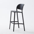 Scandinavian modern casual backrest high chair bar chair stackable outdoor cafe table stool bar chair island chair