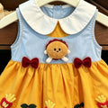 Girls' summer dress: new cute baby hamburger tank dress, korean style children's peter pan collar tulip princess dress