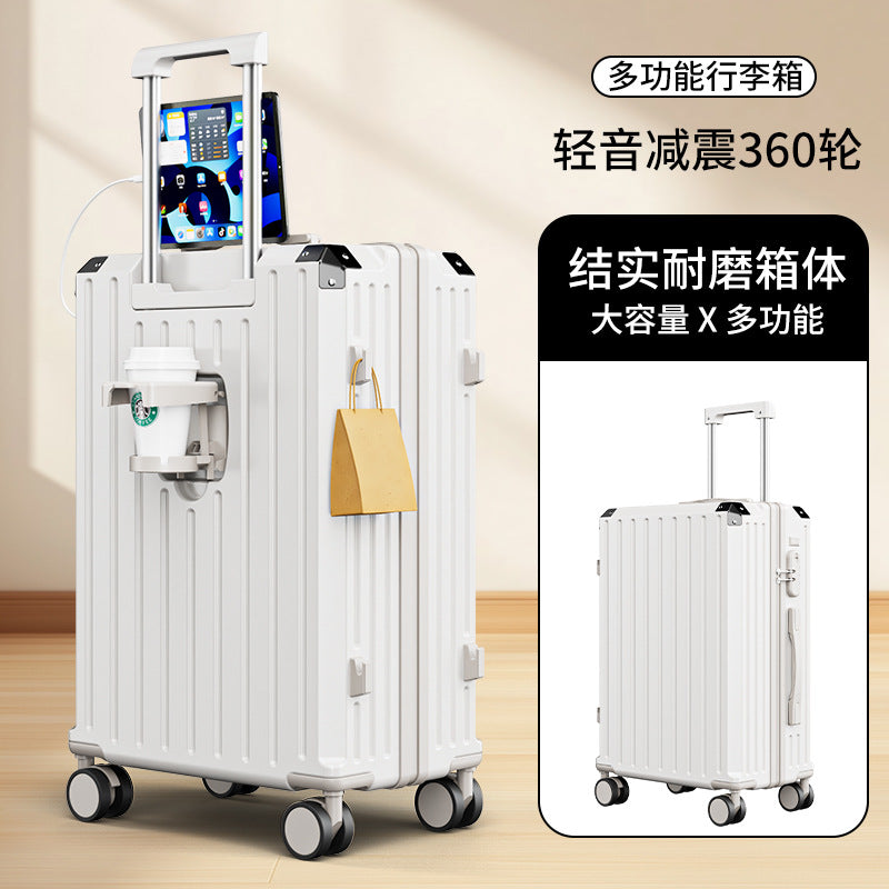 New suitcase 24-inch student trolley suitcase universal silent wheel suitcase large capacity boarding password case