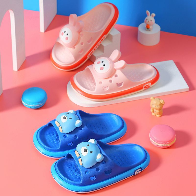 New children's slippers summer home bathroom bath cartoon non-slip boys baby soft sole princess style slippers wholesale