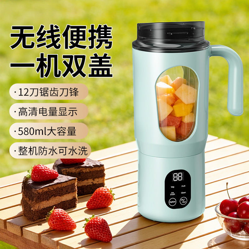 new digital display juicer, home ice crushing juicing cup, usb rechargeable portable juice machine, outdoor travel mug