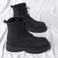 Boots men's new arrivalwinter black british style motorcycle zipper workwear boots high-top fleece-linedheattechcasual leather boots