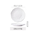 Rock texture minimalist ceramic western dinnerware black and white bowls plates dishes restaurant hotel high-end plating fruit salad bowl