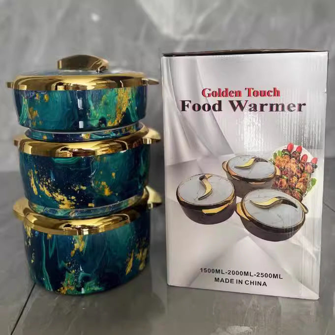 Food warmer factory direct sales 3pcs thermal insulation box 1500ml, 2000ml, 2500ml hot selling in africa