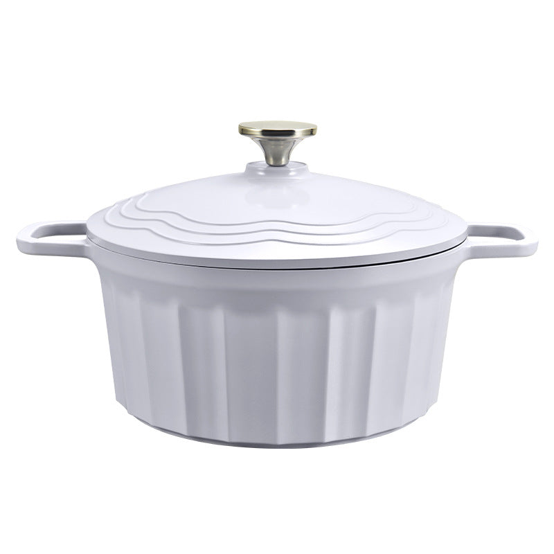 Enamel pot for home non-stick kitchen double ear soup pot induction cooker neutral large capacity soup pot in stock wholesale