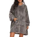Pullover fleece thickenedlong pajamas heattech tv blanket outdoor cold-proof nightgown couple outfit sweatshirt fleece heattech
