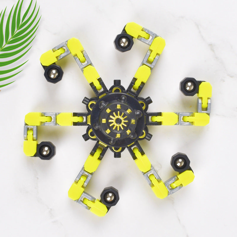 New arrival decompression fingertip mechanical gyroscope decompression finger gyroscope luminous gyroscope deformation cross-border toy douyin same style