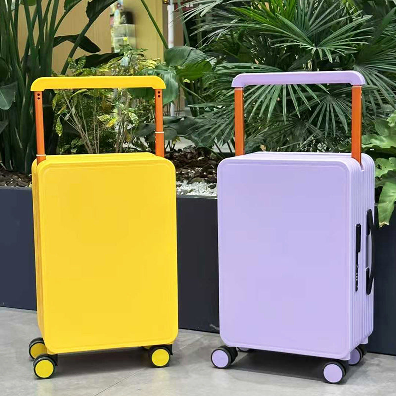 New center wide trolley suitcase women's 20-inch boarding case password case universal wheel suitcase men's 24 trolley case