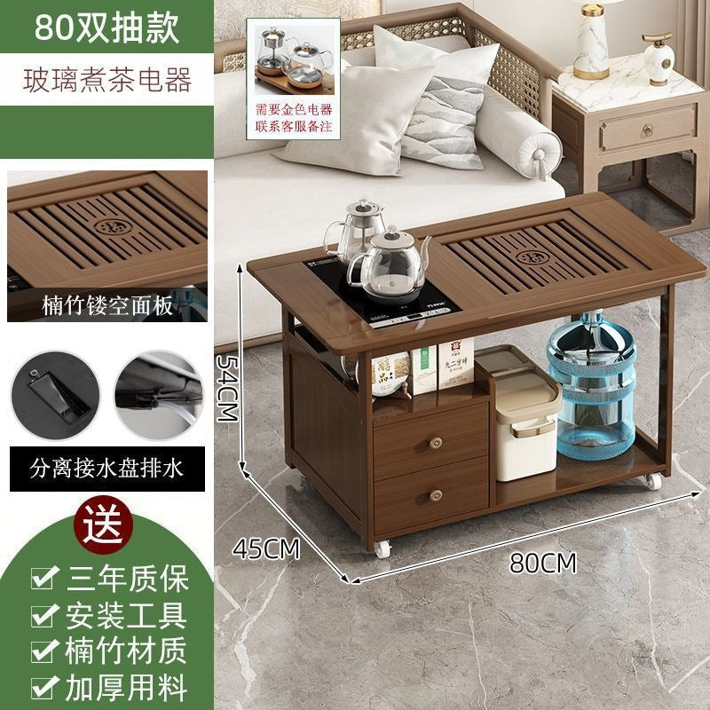 Movable tea table balcony new arrival coffee table living room tea table small for home tea table all-in-one complete set of tea cabinets