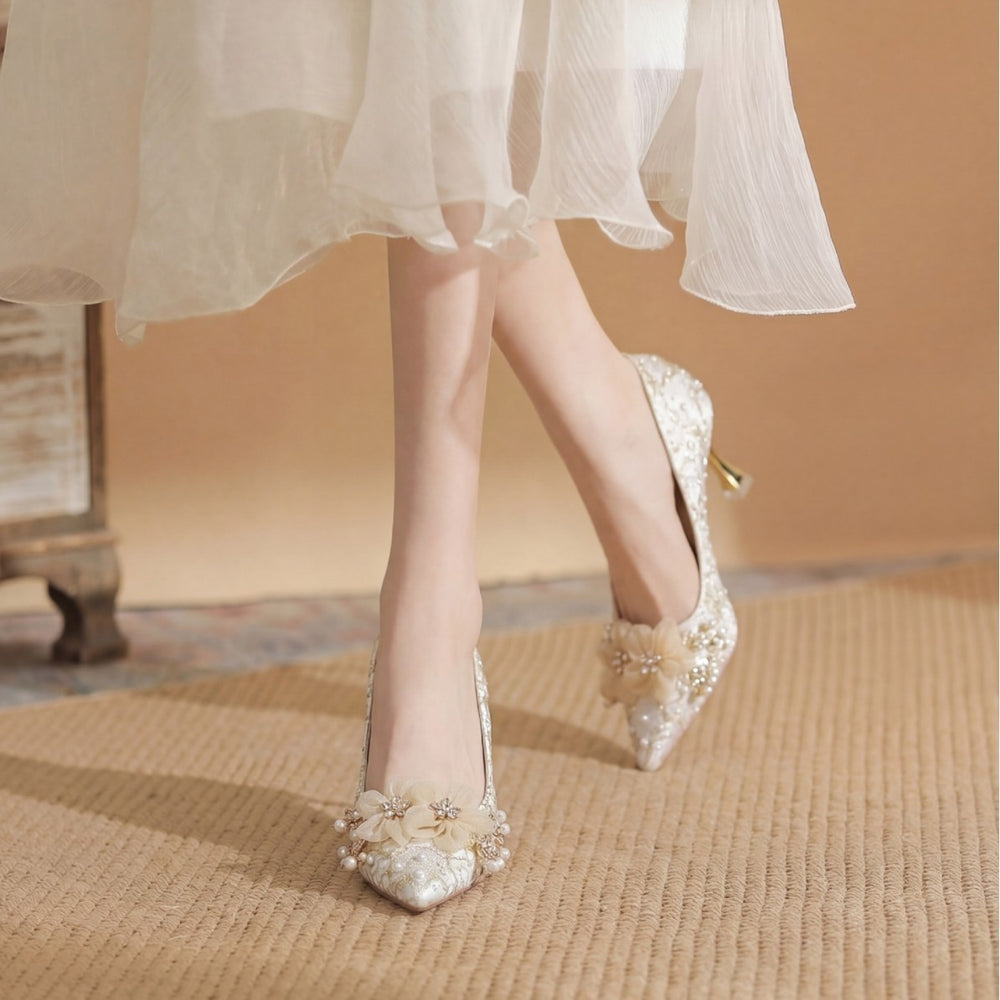 Pointed toe pumps - women's spring 2026 new collection: elegant evening shoes, wedding shoes, bridal shoes, stiletto heels, comfortable bridesmaid shoes