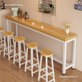 Factory direct industrial style bar table set - thickened composite board, steel frame, high-top bar table and stool combination
