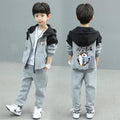 Boys' spring outfit set, kids' spring tracksuit two-piece set,  new arrival, big kids' sweatshirt, spring/autumn style, trendy and stylish