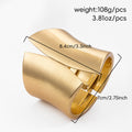 Fashion cross-border e-commerce jewelry fashion asymmetrical alloy glossy bracelet exaggerated wide spring opening bracelet for women