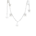 Tassel lily of the valley flower necklace light luxury classy clavicle chain butterfly gentle double layered wearing niche design necklace
