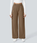 Amazon 2025 autumn new women's cross-border fashion casual solid color pocket loose fit suit pants - versatile and stylish