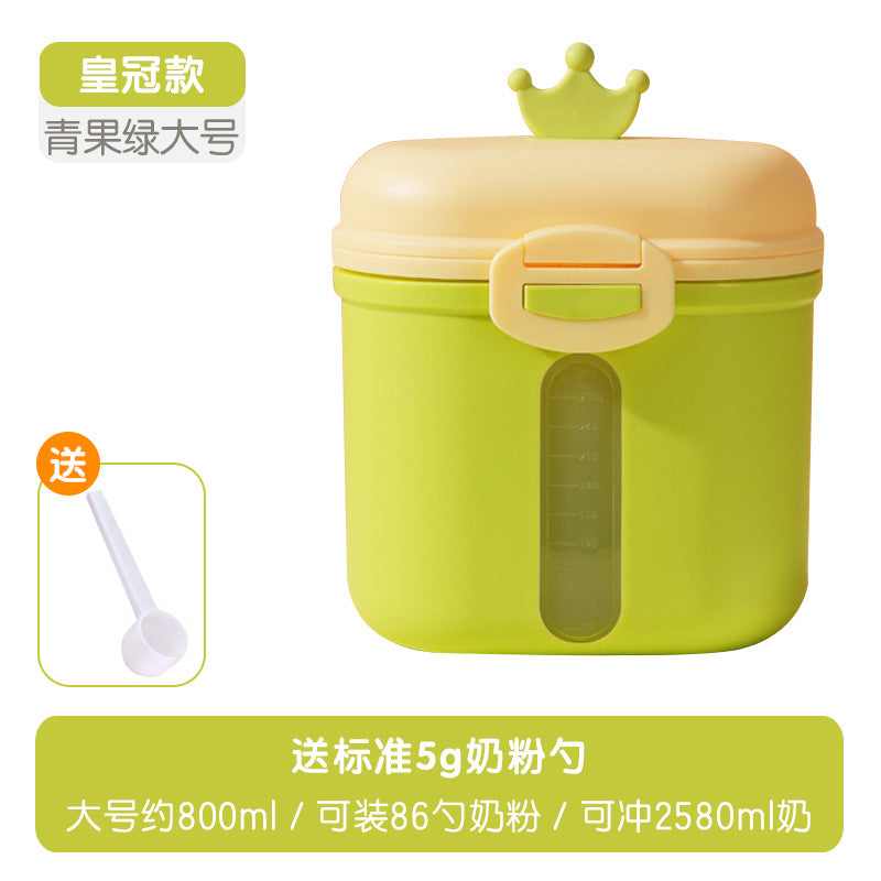 Baby double-layer formula dispenser, portable rice cereal storage container, airtight moisture-proof divided compartment dispenser, baby supplies