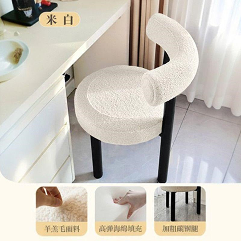 Influencer makeup vanity cream modern stool designer minimalist dining chair bedroom home dressing table chair