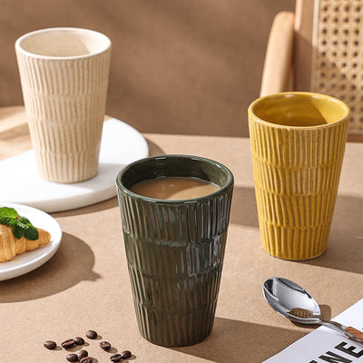 2022 new american-style creative stoneware ceramic mug - high-value, large capacity office coffee mug & breakfast cup