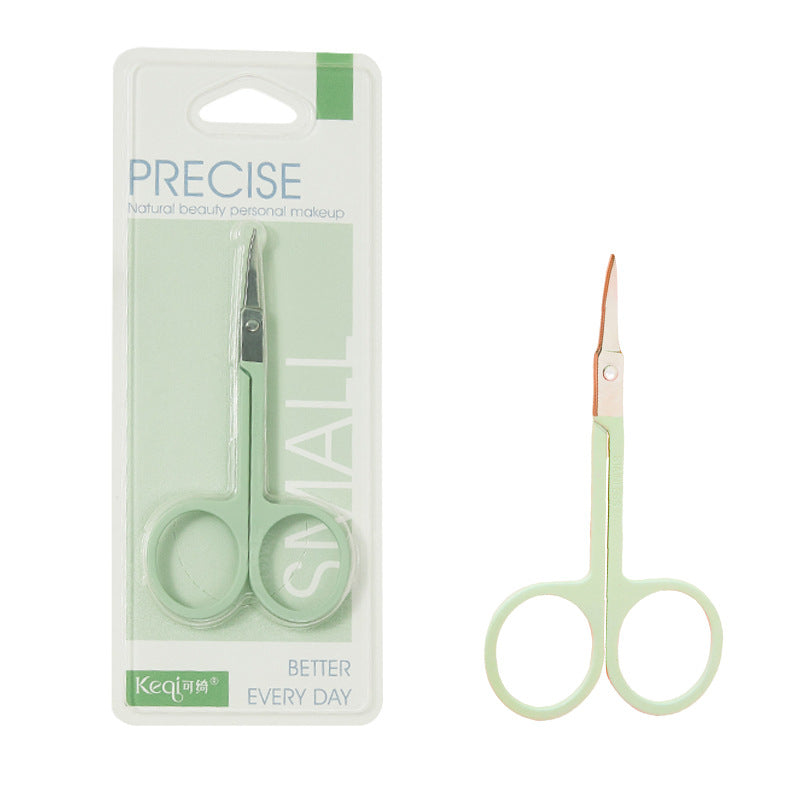 Keqi eyebrow scissors, nose hair scissors, beauty eyebrow shape, professional small scissors, elbow tip scissors, beauty tools, multi-purpose hot model