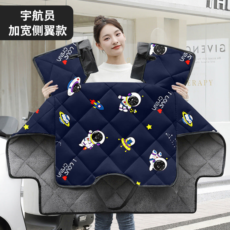 Battery car motorcycle cover 2025new arrivalfleece-linedthickened windproof quilt winter windproof quilt winterthickenedwaterproof