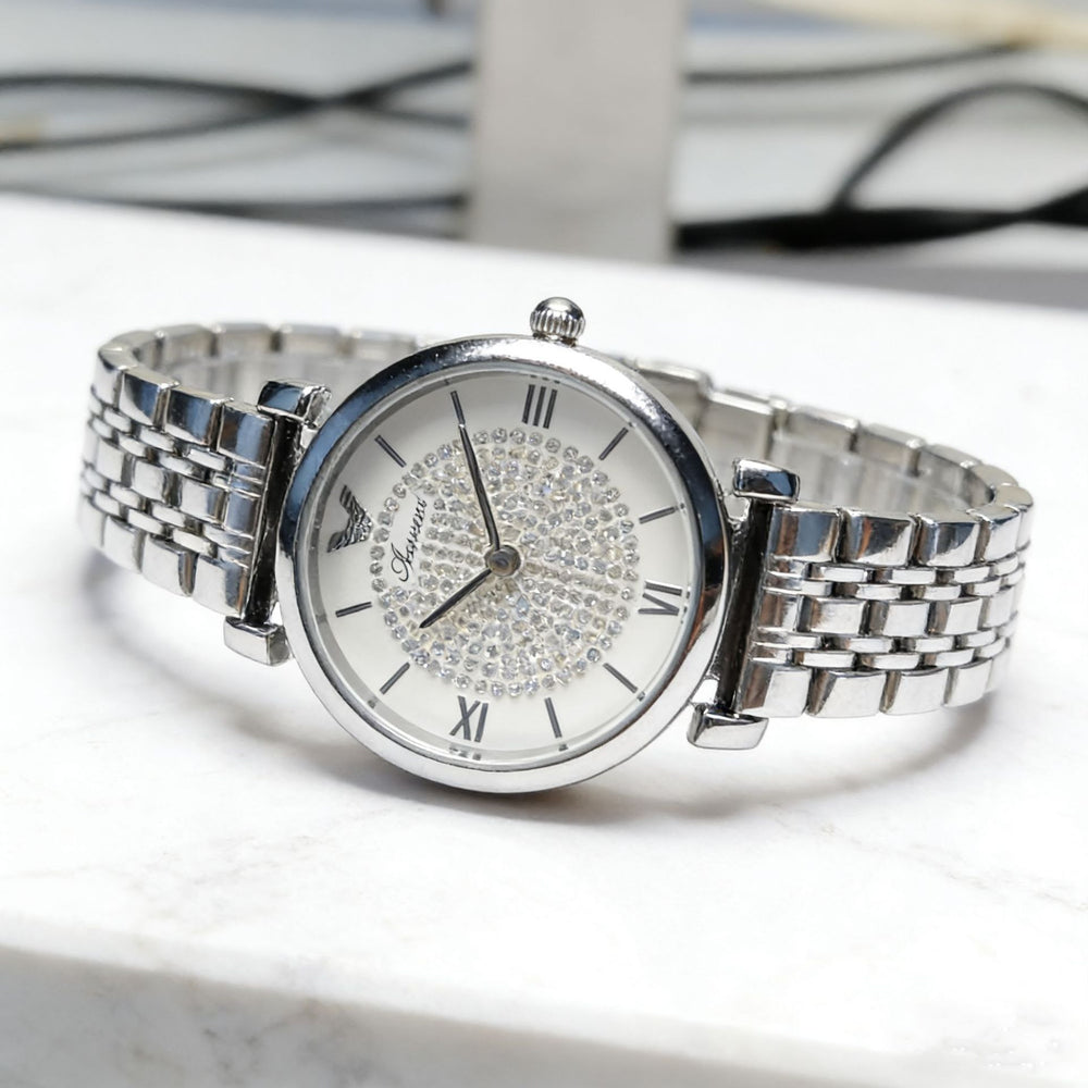 Factory direct: 2026 new women's fashion watch - korean style starry sky steel band quartz watch with full diamond accents - trendy design
