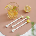 Amazon macaron color ceramic stirring stick classy high temperature resistant juice coffee stirring underglaze color coffee spoon