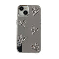 Silver apple 16 pro compatible pleated phone case, iphone 11/12 anti-drop, apple 17 pro stand
