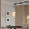Imitation marble small chandelier wabi-sabi style model room hotel bedroom bedside background wall restaurant engineering lamp marble chandelier