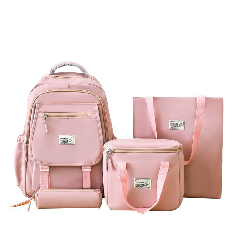 New schoolbag, primary and secondary school student backpack, cute thermal insulation meal bag, fashion trend, versatile and simple backpack