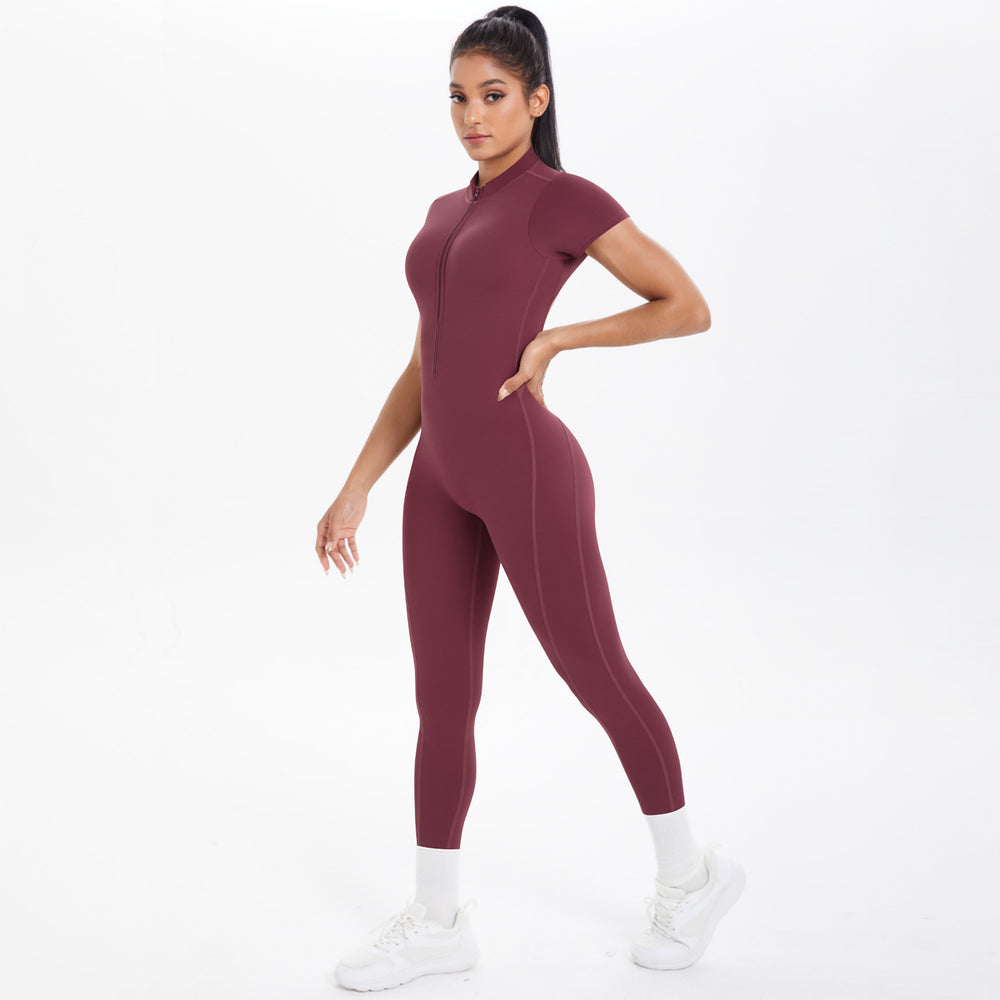 New women's seamless compression bodysuit - perfect for yoga, running, and fitness - quick-dry activewear