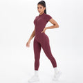 New women's seamless compression bodysuit - perfect for yoga, running, and fitness - quick-dry activewear