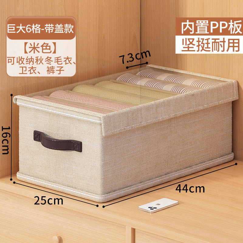 Cross-border good things, pants storage artifact, clothes, jeans, grid box, drawer-type dormitory wardrobe, layered finishing box