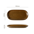 10inch day-shaped plate-brown