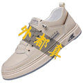 2025 new men's genuine leather casual shoes - full grain leather inside & out, breathable, soft sole, non-slip, slip-on white sneakers