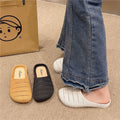 Mesh breathable woven cut out toe-cap half slippers for women summer outwear lazy one-leg half slippers mule roman sandals