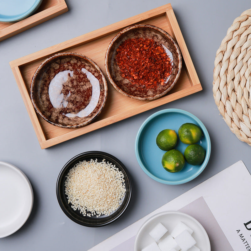 Flavor plate combination ceramic seasoning plate sauce small plate for home cold dish plate snack plate tray wholesale food grade