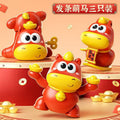 [customized] cartoon cute horse and lion awakening clockwork fun table decoration, durable horse year new year gift for kids toys
