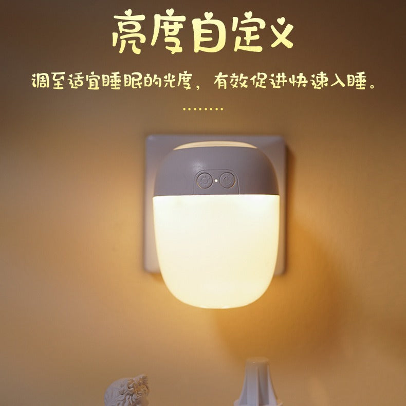 Creative remote control night light - plug-in, light-sensitive, eye-care table lamp for bedroom, baby feeding, and bedside use - kids' bedside sensor mosquito repellent lamp