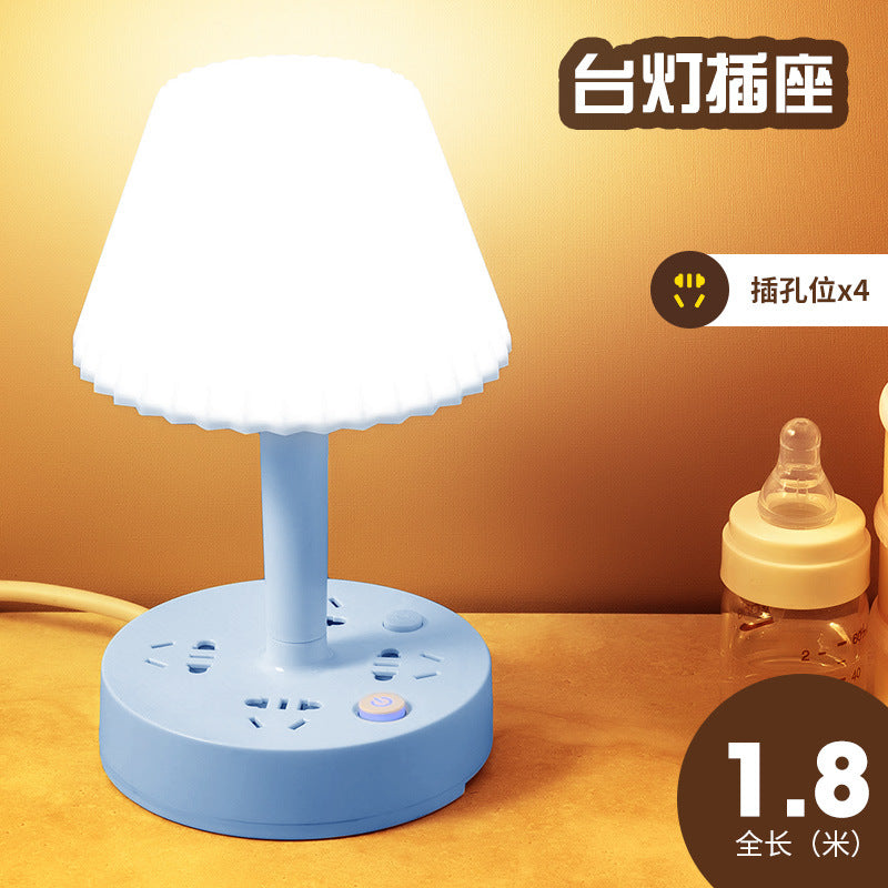 Multifunctional desk lamp socket led reading usb eye protection lamp student dormitory desk lamp bedroom bedside power strip