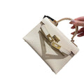 Palm grain cowhide second generation kelly bag 2024new arrivaltrendyminiclassy sense genuine leather satchel shoulder crossbody bag