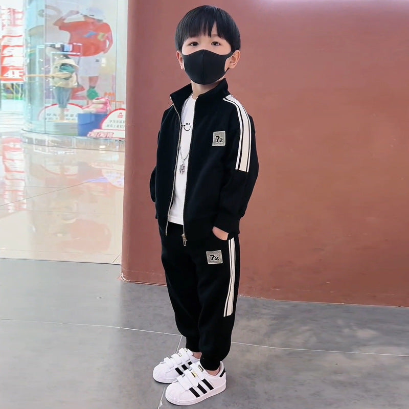 Boys' fall clothing  new arrivals: sporty two-piece sets for spring and autumn – trendy, stylish, and fashionable for kids and babies