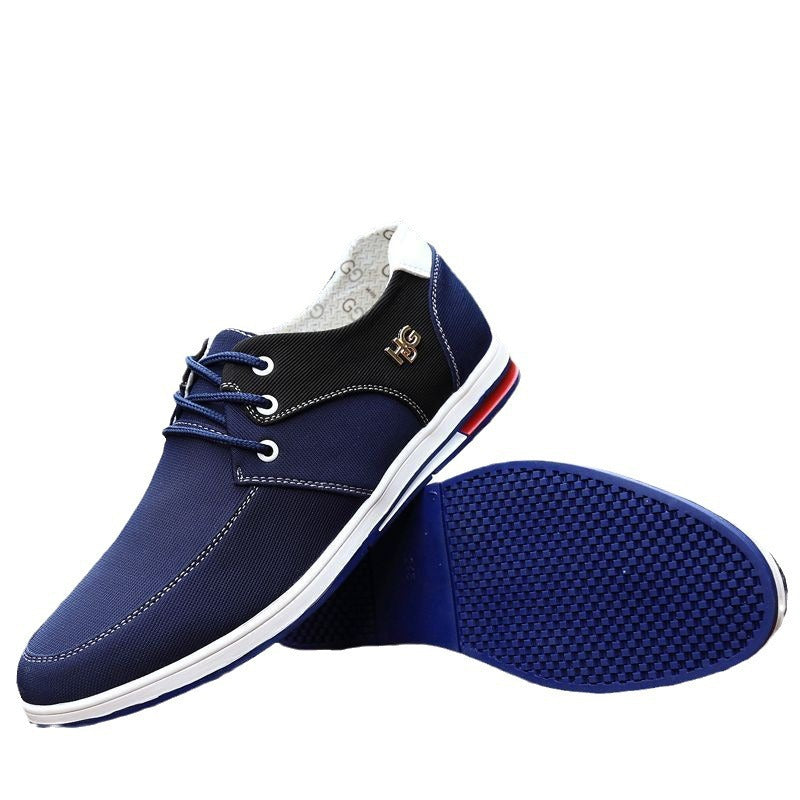 Men's youth korean style british fashion trendy men's shoes business shoes slip-on casual canvas shoes wholesale dropshipping