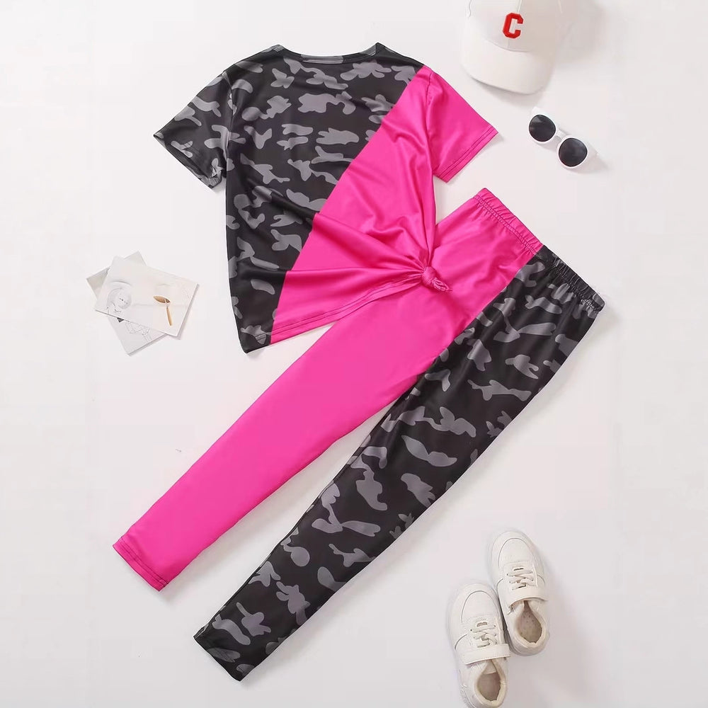 wholesale kids' pajama sets, short-sleeved and long-pant style, lightweight for spring and autumn, a hot-selling item in europe and america, direct from the manufacturer