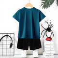 "stylish digital 67 print," perfect for summer wear, boys' outdoor sports t-shirt set