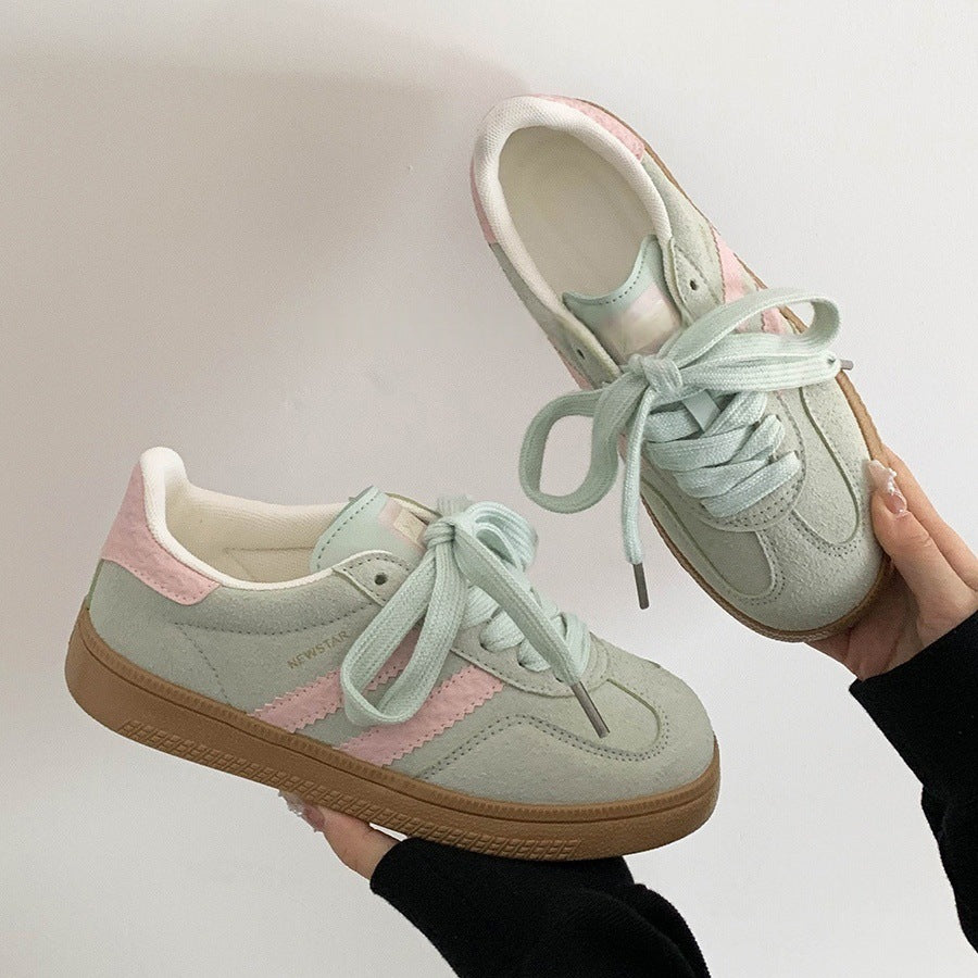 Retro german training shoes women's 2025 spring and autumn new arrivalflatsk-style sports casual shoes color matching easiest for matchfashion sneakers women