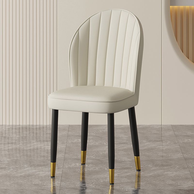 Cream style Nordic light luxury dining chair Home simple modern restaurant Makeup stool Leisure table and chair Hotel chair arc