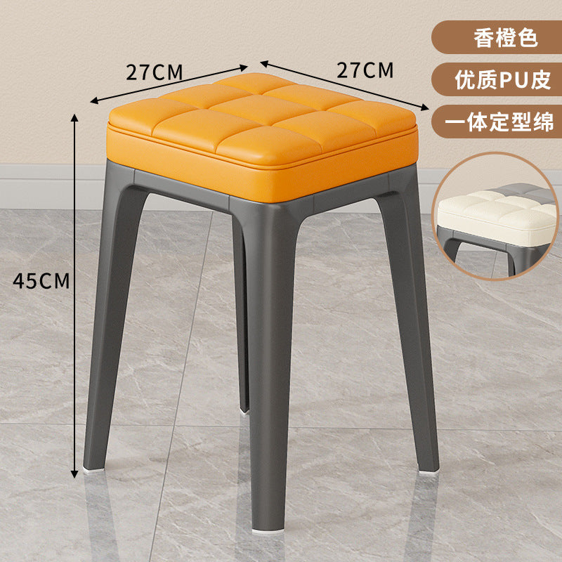 Modern minimalist plastic stool -  new arrival chair - dining chair - light luxury high-end feel - home use - small apartment dining table chair