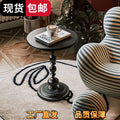 Scandinavian modern casual corner table living room for home coffee table iron bedside balcony retro round table sofa bedroom side cabinet
