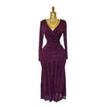 Exportautumnew arrivalsexy cross v necklong sleevesilm elastic mesh hot diamonddressfemaleelegance dress